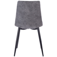 Chaise de salle à manger rembourrée en tissu velours capitonné de qualité, style nordique luxueux, moderne et confortable, noir et gris