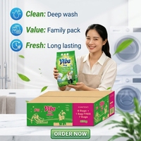 Lessive en poudre parfumée florale de haute qualité 800g 3kg, puissant détachant pour vêtements de bébé, grande capacité de production