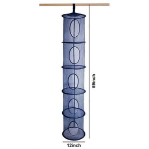 New Hanging Mesh Storage <b>Basket</b> <b>Foldable</b> Space Saving Toy Organizer with Hooks for Kids Room Bathroom Wall Balcony Wardrobe - Product Image 2