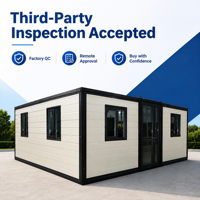 Maisons Modulaires Économiques : Nouveaux Types Populaires de Maisons Conteneurs, Maisons Préfabriquées Compactes, Villas et Cabanes – Maison Conteneur Extensible de 20 pieds