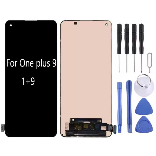 Replacement Display AMOLED Screen Display Mobile Phone Screen for One Plus 9 1+9/1+9S Screen Supports Fingerprint Recognition