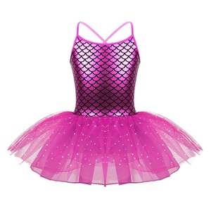 Costumi da <span class=keywords><strong>Ballo</strong></span> da Sirena per Bambine con Stampa a Squame, Body da Ginnastica Professionale, Tutù da Balletto, <span class=keywords><strong>Abiti</strong></span> da Balletto per Ragazze - Product Image 3