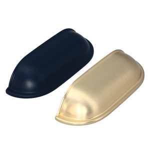 <span class=keywords><strong>Poignées</strong></span> d'armoires de cuisine <span class=keywords><strong>noires</strong></span> et chromées <span class=keywords><strong>poignées</strong></span> de traction de tasse de coquille - Product Image 3