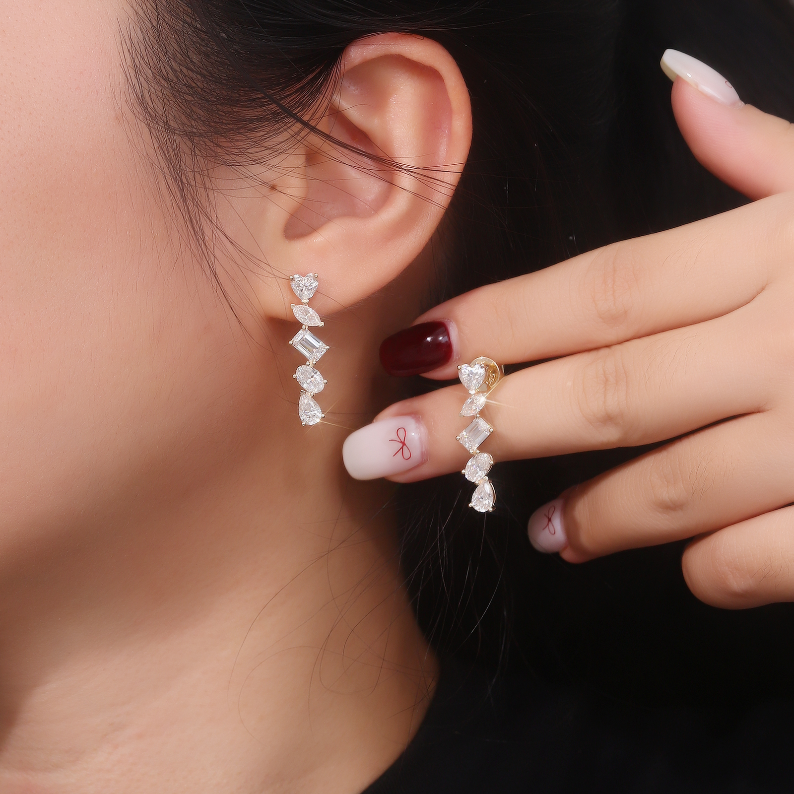 Diamant de laboratoire en or 14 carats