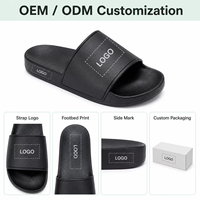Pantuflas de Marca Privada con Logotipo Personalizado, Sandalias Abiertas Texturizadas, CE REACH OEM ODM con Empaque Personalizado