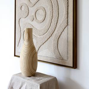 Art textile moderne, décoration encadrée extra large, tapisserie chaleureuse et invitante, style japonais pour chambre à coucher, grande tenture murale - Product Image 6