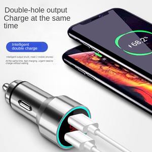 ที่ชาร์จไฟในรถทำจากโลหะทั้งหมด66W อะแดปเตอร์ USB <span class=keywords><strong>2</strong></span>พอร์ตคู่ชนิด C สำหรับชาร์จสถานีชาร์จในรถยนต์สินค้าออกใหม่ - Product Image 4