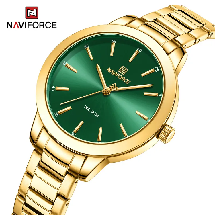 Naviforce 5025 Relogio Feminino Luxury Gold Women's Watches Fashion Stainless Steel Bracelet Women Clock Casual Dress Ladies