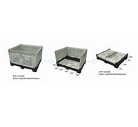 Bac de stockage pliable en plastique, empilable, robuste, pour stockage en vrac, logistique d'entrepôt, déménagement, emballage industriel, usine