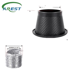 Vente en gros de prise d'air de texture en fibre de carbone, conduit d'<span class=keywords><strong>admission</strong></span> d'air circulaire, klaxon d'<span class=keywords><strong>admission</strong></span> d'air carré pour modification de <span class=keywords><strong>voiture</strong></span> - Product Image 2