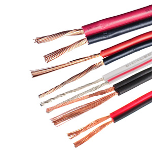 Ul2468 Flat Ribbon Cáp cách điện PVC 80C và 300V màu đen và màu đỏ Cáp loa - Product Image 2