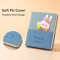 Carnet de notes mignon pour filles, format A7, mini, dessin animé, kawaii, avec stylo