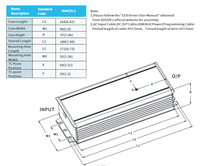 SOSEN SS-240VH-E56B Driver LED simple 240W AC-DC PWM à gradation, boîtier en aluminium étanche, efficacité 90-99%, garantie 5 ans pour éclairage LED