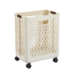 Cesto de <span class=keywords><strong>Ropa</strong></span> Plegable de Gran Capacidad, Material PP Blanco Lechoso, con Ruedas, 37x24x44CM, <span class=keywords><strong>para</strong></span> Baño, Estilo de Alta Gama - Product Image 5