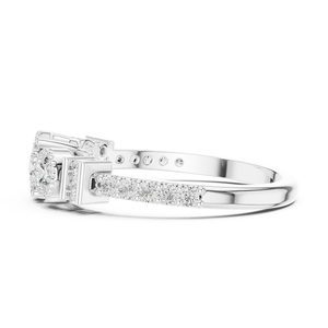 Anillo de Diamantes Plateado, Joyería Elegante y Brillante para Mujer, Ideal para Regalo de Boda, Compromiso, Aniversario y Fiestas - Product Image 2