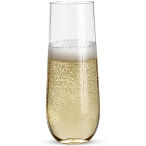 Vente en gros Premium recyclé biodégradable 9 Oz réutilisable incassable de qualité alimentaire flûte en verre à vin couleur personnalisée pour - Product Image 1