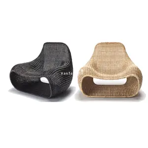 Đồ Nội Thất Vườn Cong Cong Mọi Thời Tiết Mây Wicker Patio Nội Thất Bên Ngoài Hiên Ghế Wicker Circle Chair