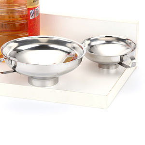 Embudo de boca ancha de acero inoxidable JDF, colador de aceite grande y pequeño para aderezos de ensalada - Product Image 2
