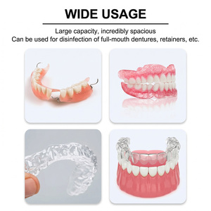 Boîte de Rangement Portable pour Prothèses Dentaires avec Égouttoir pour Trempage de Prothèses Complètes <span class=keywords><strong>et</strong></span> Nettoyage de Haute Qualité pour Personnes Âgées - Product Image 3