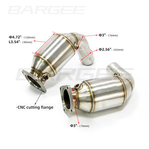 Bargee 3 "304 SS <span class=keywords><strong>Megna</strong></span> Flow tuyau de descente d'échappement pour Porsche 911 991.2 3.0T Carrera 2015-2018 tuyau de descente d'échappement - Product Image 1