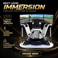 Machine d'arcade de course rotative à triple écran de qualité supérieure, équipement de divertissement commercial pour centre de divertissement intérieur et salle de jeux