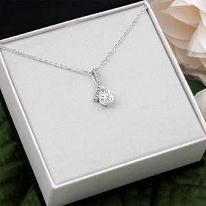 Collier Pendentif Goutte d'Eau Classique en Cuivre « Ma Belle Maman » avec Carte Texte Personnalisée – Cadeau d'Appréciation Fils-Maman pour la Fête des Mères et Anniversaire - Product Image 1