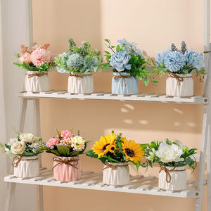 Wanli marque <span class=keywords><strong>pot</strong></span> de fleur <span class=keywords><strong>en</strong></span> céramique artificielle plante <span class=keywords><strong>en</strong></span> <span class=keywords><strong>pot</strong></span>-fait à la main moderne Style Simple lavable réaliste vert décor intérieur réel - Product Image 2