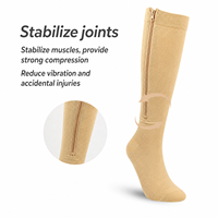 Nouvelles chaussettes de compression à fermeture éclair, chaussettes de sport longues et élastiques pour la course à pied et les activités de plein air