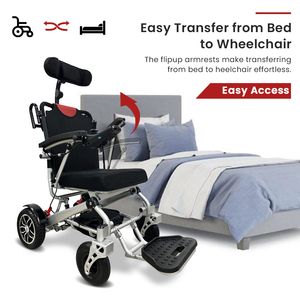 KSM-602Pro Aluminum Alloy Frame Mobility Power Wheelchair Travler Foldable Handicapped Electric Wheelcahir with Lithium Battery - Product Image 6