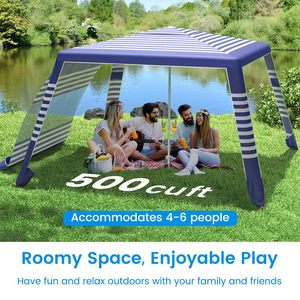 Sombrilla Portátil Cuadrada de Aluminio Personalizable, Carpa Plegable Tipo Cabaña de Playa para Acampar al Aire Libre - Product Image 2