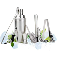 Wuyi Camol usine outils de bar en acier inoxydable avec support 13 pièces ensemble de shaker à cocktail Kit de barman de mixologie pour mélanger les boissons