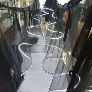 Style coréen mariage plafond gaze rideau vague lumineuse suspension lampe accessoires pour salles de mariage étapes hôtels autres décorations - Product Image 4