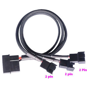 4针IDE Molex至<span class=keywords><strong>2</strong></span> <span class=keywords><strong>3</strong></span> 4针兼容) PWM风扇集线器分离器电源线1至<span class=keywords><strong>2</strong></span> <span class=keywords><strong>3</strong></span>风扇套管适配器连接器电源线 - Product Image 4