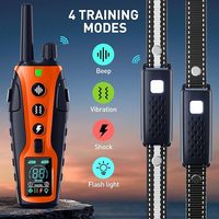 Ferngesteuertes Hundetrainingsgerät mit Piepton-, Vibrations- und Schockmodi, Bellkontrollhalsband mit zwei Halsbändern zum Training von zwei Hunden
