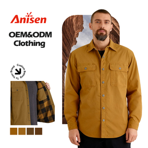 Áo khoác nam thiết kế tùy chỉnh, áo khoác bảo hộ lao động, áo khoác lót flannel, áo khoác polyester cotton canvas, áo khoác sáp - Product Image 1