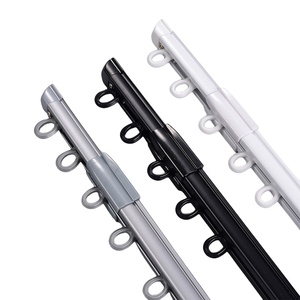 مجموعة قضبان ستائر معدنية مرنة وقابلة للتمديد شائعة الاستخدام لديكور المنزل - Product Image 1
