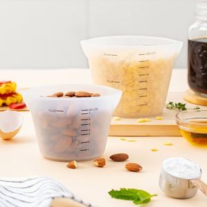Lot de 2 tasses à mesurer en silicone de 500 ml (16 oz) et 250 ml (8 oz) pour la cuisine domestique et la coulée de résine époxy - Product Image 4