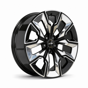 LS8040 20x9.0 5x114.3 Black Machined Alloy Rims Split Spoke 5-Lug <b>Wheels</b> Ready to <b>Ship</b> Factory Price - Product Image 1