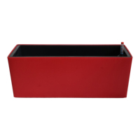 Jardinière rectangulaire en plastique, design moderne avec indicateur de niveau d'eau, pour intérieur, jardin, balcon, durable et légère