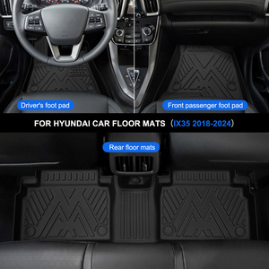 <span class=keywords><strong>Tappetini</strong></span> Auto Podofo per <span class=keywords><strong>HYUNDAI</strong></span> <span class=keywords><strong>IX35</strong></span> 2018-2024 Impermeabili LHD in TPE Antiscivolo Tappeto Anteriore/Posteriore ODM OEM Ingrosso - Product Image 3