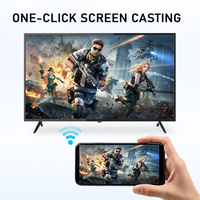 TV LED Pintar Tanpa Bingkai 32 Inci 1080P Full HD Satu Sentuhan Layar Casting WiFi Terintegrasi Logo Kustom Grosir Pabrik Televisi