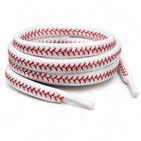 Lacets ronds tressés en gros, blancs avec motif de points rouges, lacets de chaussures colorés pour baskets de course, vente en gros OEM ODM