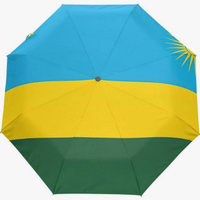 Parapluie entièrement automatique de haute qualité imprimé avec les drapeaux des pays du continent africain (Rwanda, Afrique du Sud, Somalie, Sierra Leone, Sénégal) – Style national créatif