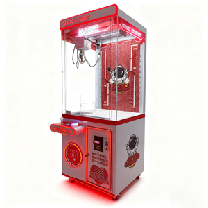 Máquina de grúas Magic Grabber operada con monedas, juego de arcade con luces intermitentes y material metálico para parques de atracciones - Product Image 1