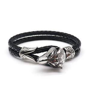 <span class=keywords><strong>VIYA</strong></span> Bracelet à la mode en forme d'animal punk pour homme, cadeau noir pour papa, fils, maris, petits amis, fête des pères, remise des diplômes, saint valentin - Product Image 6