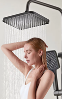 Ensemble de douche mural thermostatique de haute qualité avec affichage numérique LED, bouton pluie et fonction douche intelligente pour salle de bain