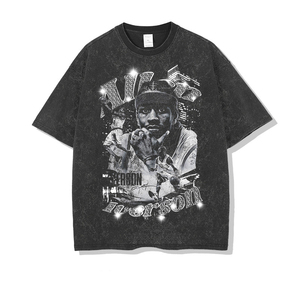 2023 <strong>Rapper</strong> Hip Hop Short Sleeve Egyptian Cotton High Quality <strong>T</strong>-<strong>shirt</strong> Acid Wash Oversized <strong>t</strong> <strong>Shirt</strong> Heavy Cotton <strong>t</strong> <strong>Shirt</strong> Oversize - Product Image 5