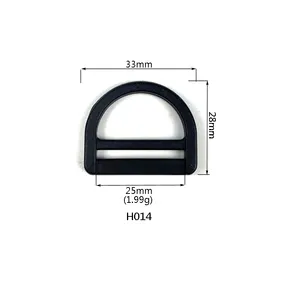 25mm 1 Inch Plástico D-Ring Personalizado Cor D Anéis Loop para Pet Harness Mochila Strap Bag Belt Purse