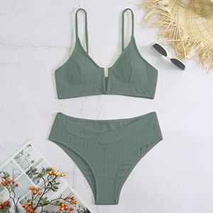 Vente en gros de bikinis brésiliens, maillots de bain à fleurs, ensemble de bikinis deux pièces, maillots de bain pour femmes - Product Image 4