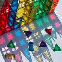 Juego de Bloques de Construcción Magnéticos 3D con Caja de Color, Juguete Educativo STEM para Niños, Venta al por Mayor, OEM, Seguro, Certificado ABS, Edades 3+